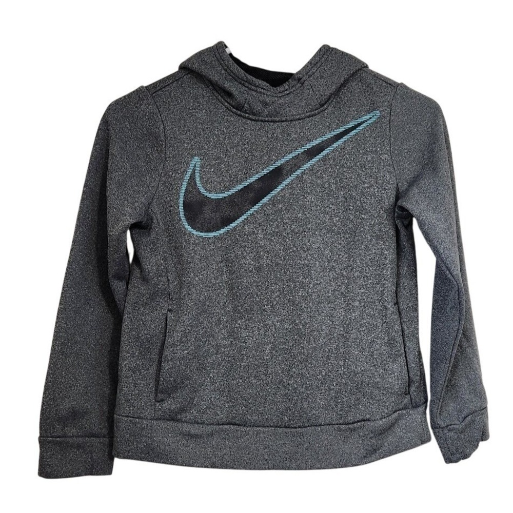 Nike Dri-FIT Girls Gray Heathered Hoodie Sweatshirt Size Medium D29